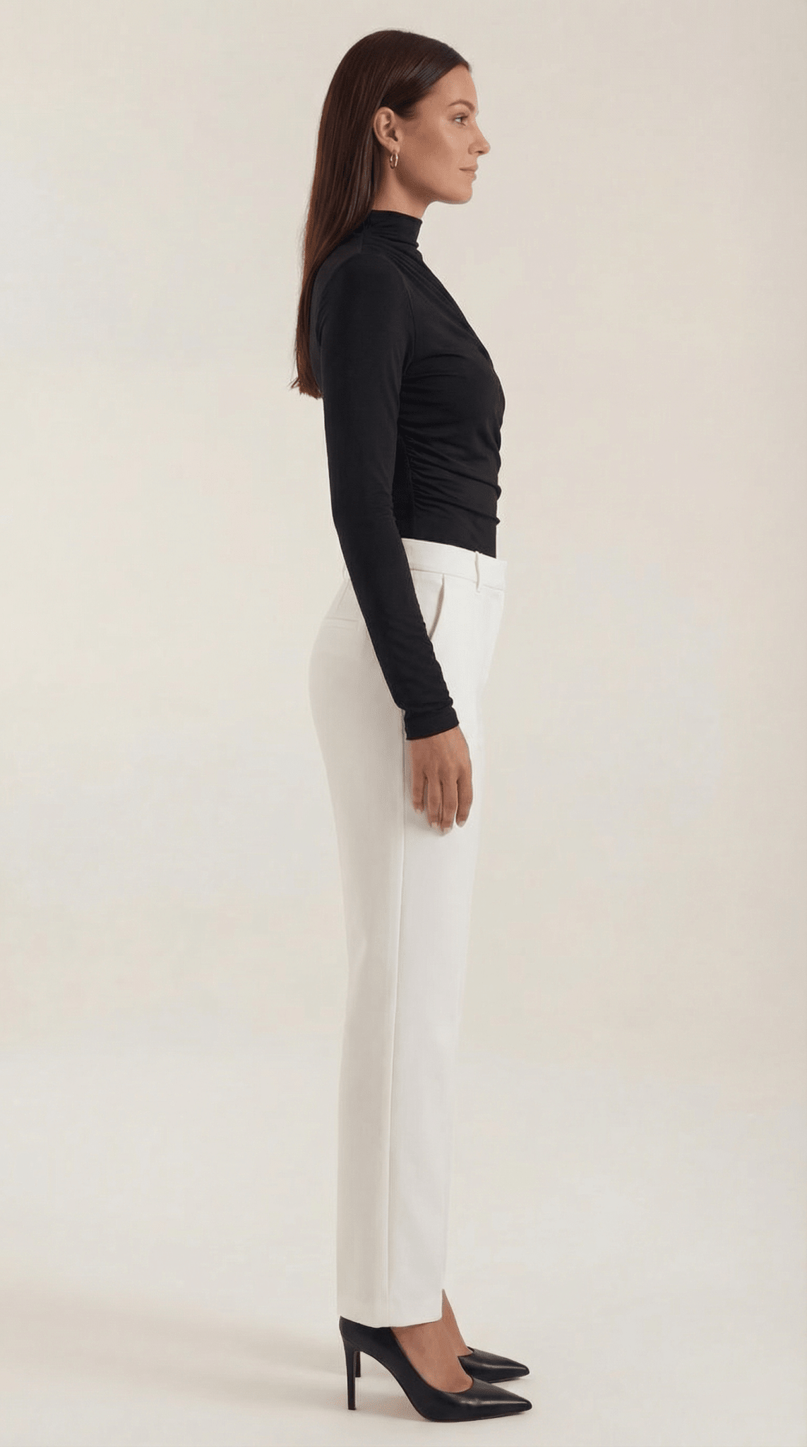 Body damskie długi rękaw marszczony krój - Arkadya Outlet - Women Top