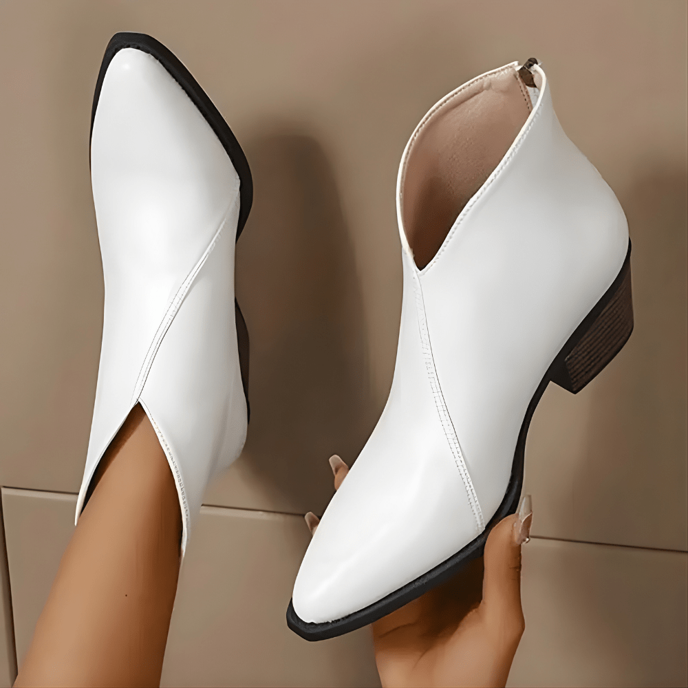 Botki damskie ze spiczastym noskiem – klasyczna konstrukcja, użytkowanie codzienne i półformalne - Arkadya Outlet - Women Shoes