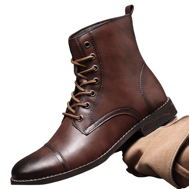 Buty męskie wysoka cholewka z wiązaniem pełna wysokość - Arkadya Outlet - Men Shoes