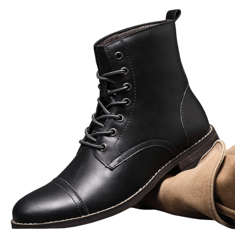 Buty męskie wysoka cholewka z wiązaniem pełna wysokość - Arkadya Outlet - Men Shoes