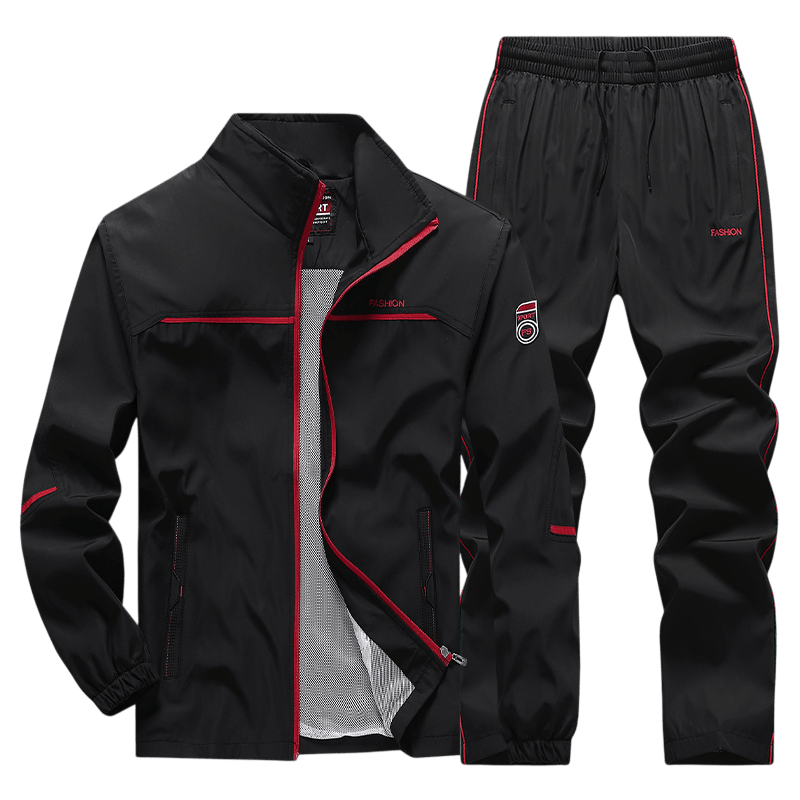 Dres komplet męski dwuczęściowy bluza na zamek i spodnie - Arkadya Outlet - Men Set