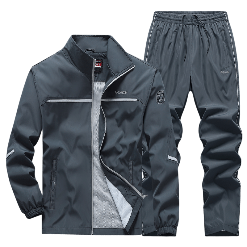 Dres komplet męski dwuczęściowy bluza na zamek i spodnie - Arkadya Outlet - Men Set