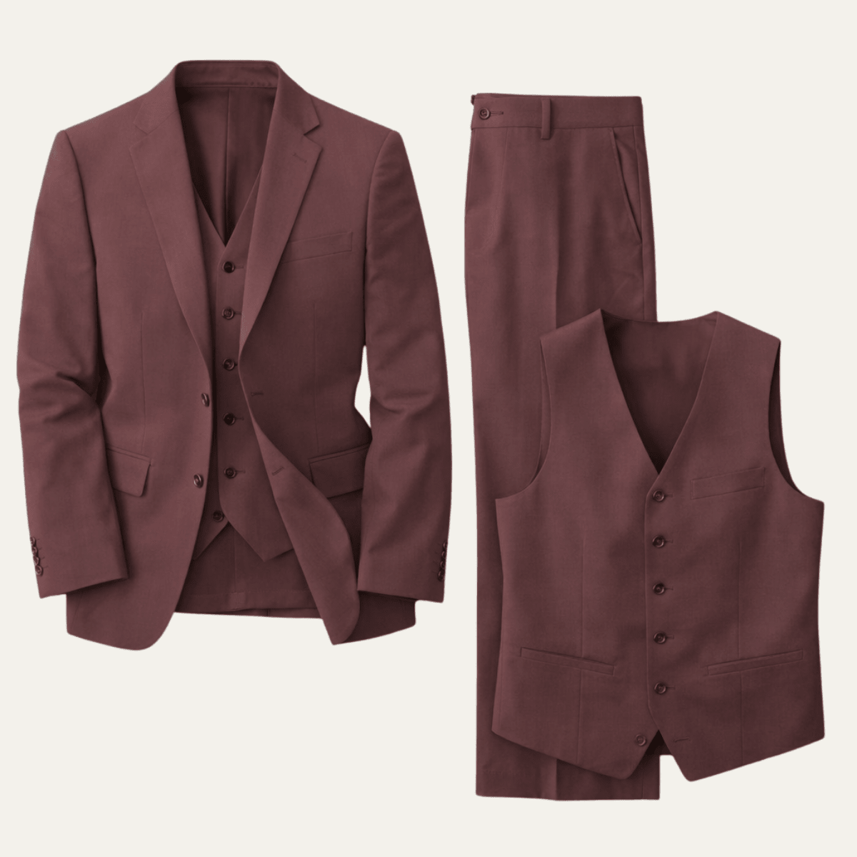 Garnitur męski trzyczęściowy – dopasowany krój - Arkadya Outlet - Men Suit