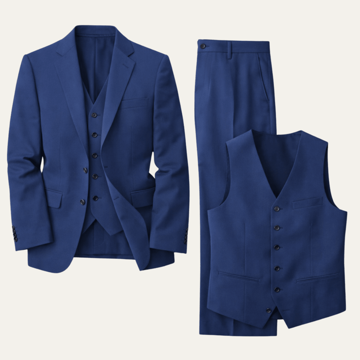 Komplet garniturowy męski trzyczęściowy – dopasowany - Arkadya Outlet - Men Suit