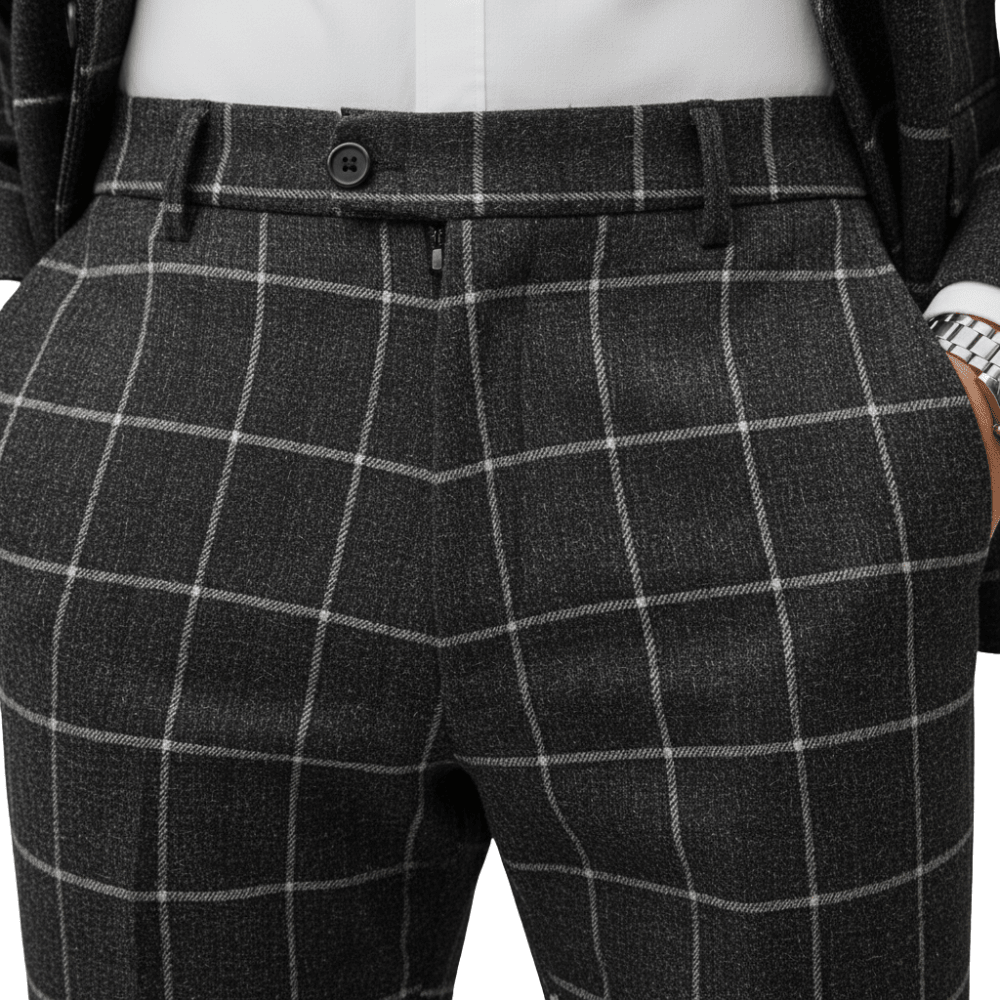 Komplet Garniturowy Męski Trzyczęściowy Marynarka - Arkadya Outlet - Men Suit
