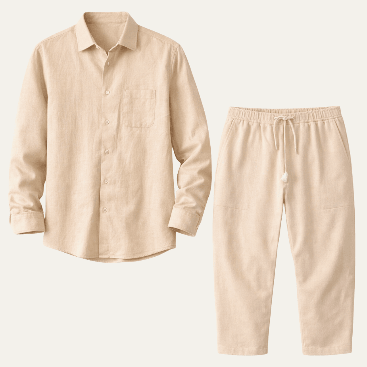 Komplet męski przewiewny z długim rękawem - Arkadya Outlet - Men Set