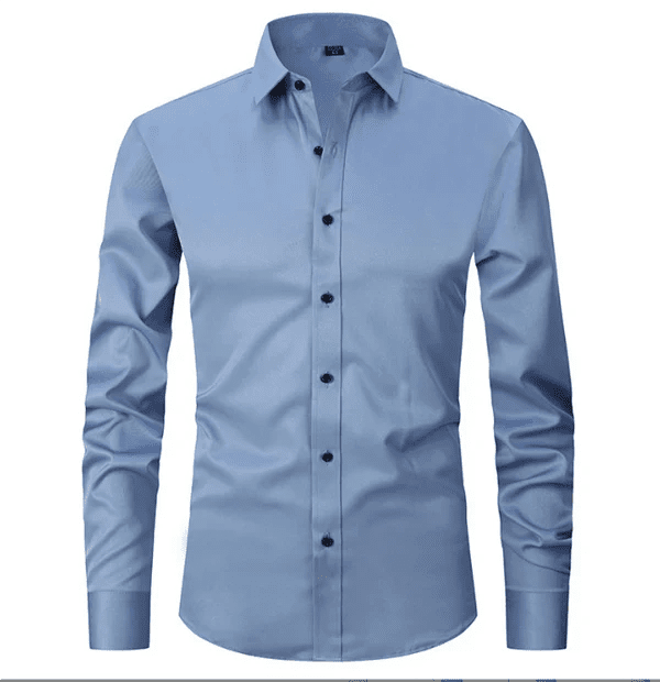 Koszula męska krój slim długi rękaw zapinana na guziki - Arkadya Outlet - Men Shirt