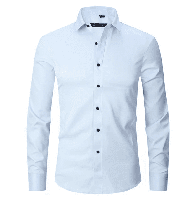 Koszula męska krój slim długi rękaw zapinana na guziki - Arkadya Outlet - Men Shirt