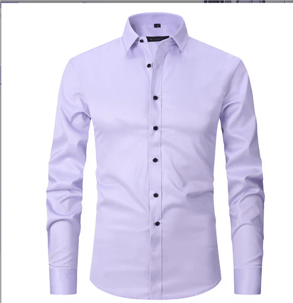 Koszula męska krój slim długi rękaw zapinana na guziki - Arkadya Outlet - Men Shirt