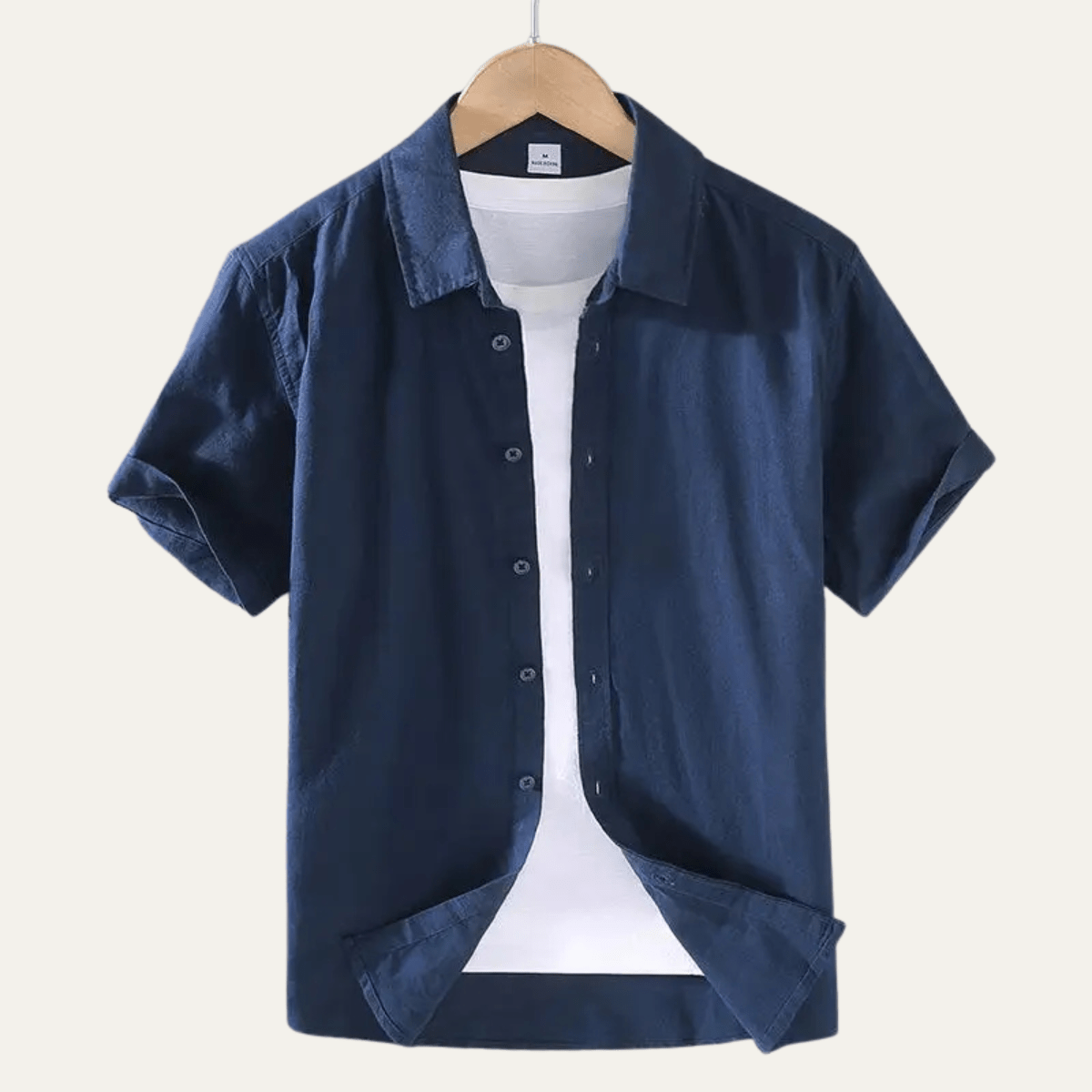 Koszula męska z krótkim rękawem luźna - Arkadya Outlet - Men Shirt