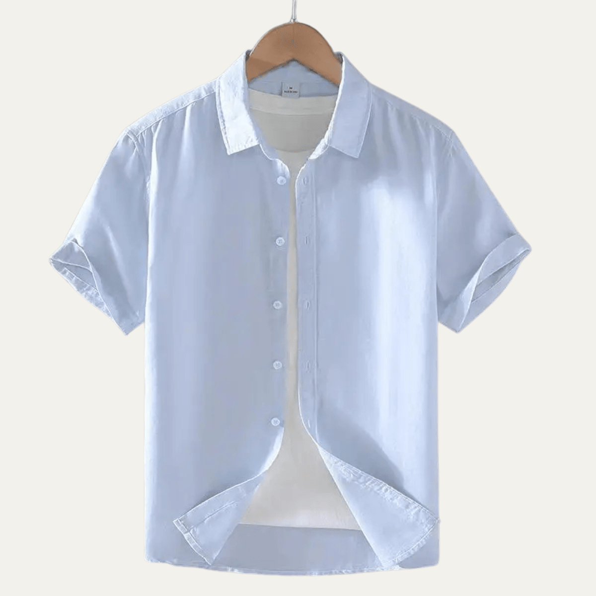 Koszula męska z krótkim rękawem luźna - Arkadya Outlet - Men Shirt