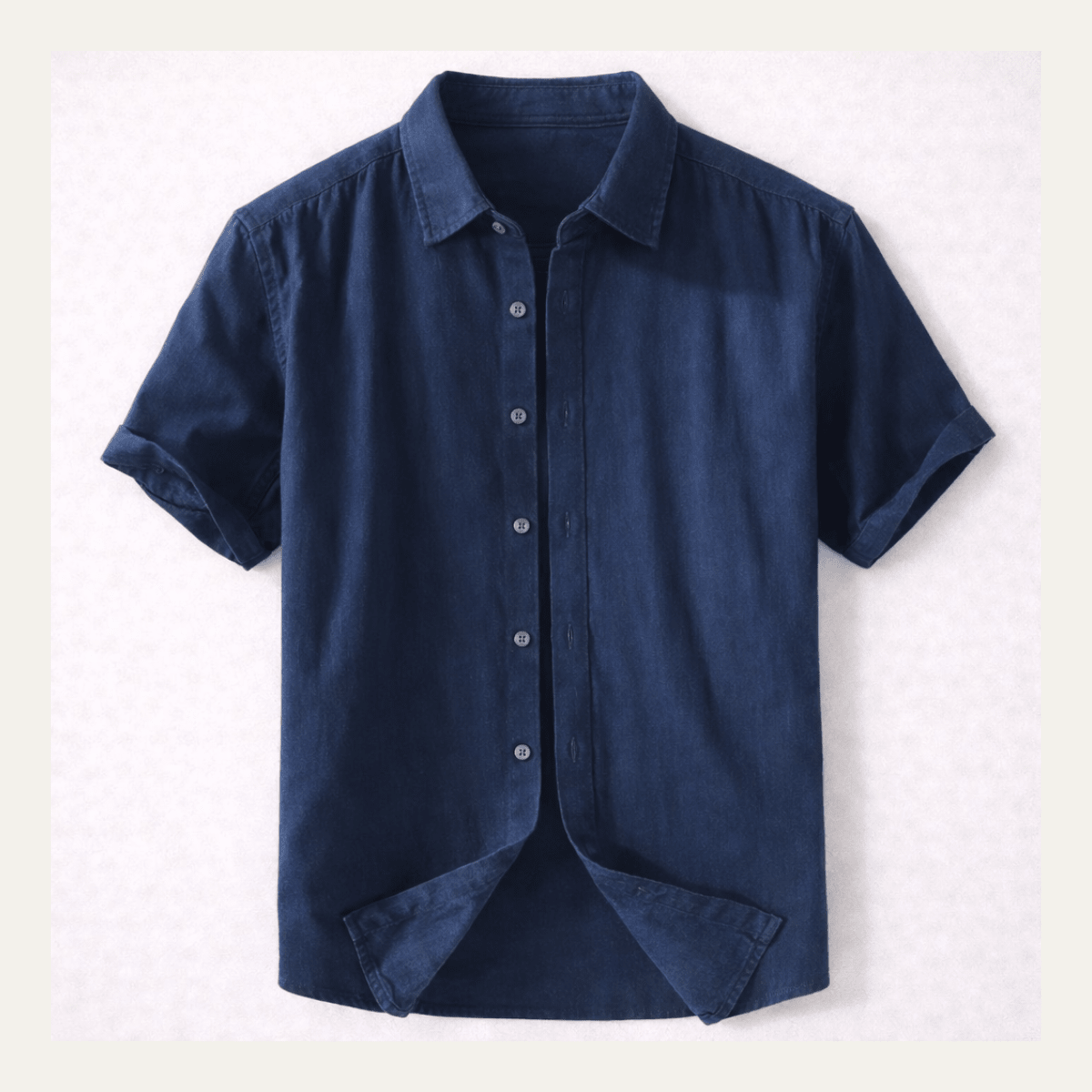 Koszula męska z krótkim rękawem luźna - Arkadya Outlet - Men Shirt