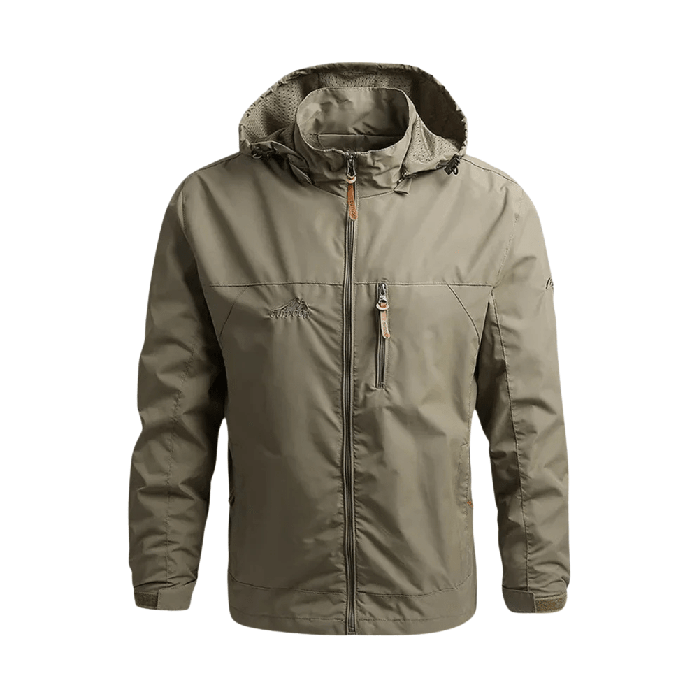 Kurtka wiatrówka męska lekka z kapturem na pełny zamek - Arkadya Outlet - Men Jacket