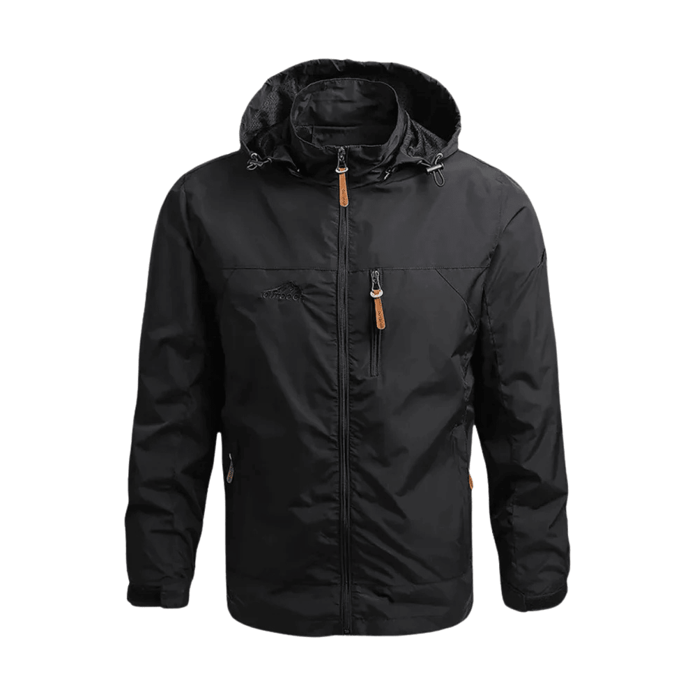 Kurtka wiatrówka męska lekka z kapturem na pełny zamek - Arkadya Outlet - Men Jacket