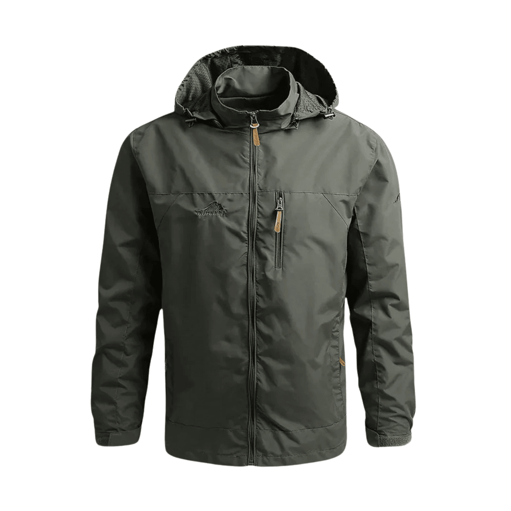 Kurtka wiatrówka męska lekka z kapturem na pełny zamek - Arkadya Outlet - Men Jacket