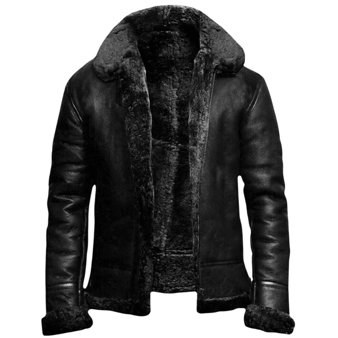 Kurtka zimowa męska długi krój prosty przód konstrukcyjna forma - Arkadya Outlet - Men Jacket