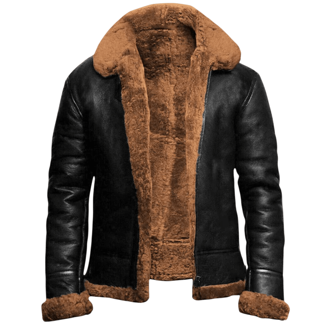 Kurtka zimowa męska długi krój prosty przód konstrukcyjna forma - Arkadya Outlet - Men Jacket