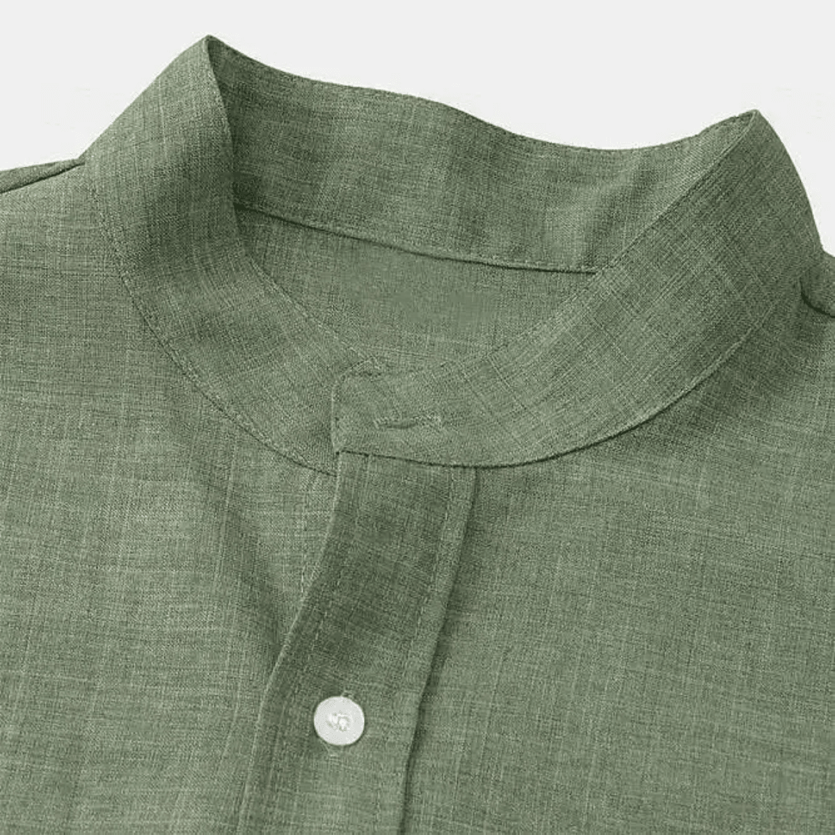 Lniana koszula męska krótki rękaw – luźny krój - Arkadya Outlet - Men Shirt
