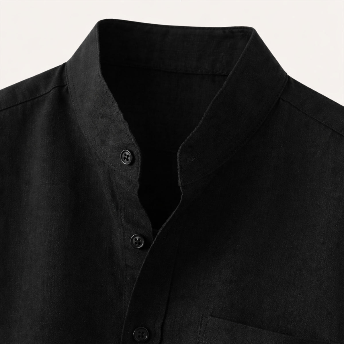 Lniana koszula męska oversize – krótki rękaw - Arkadya Outlet - Men Shirt