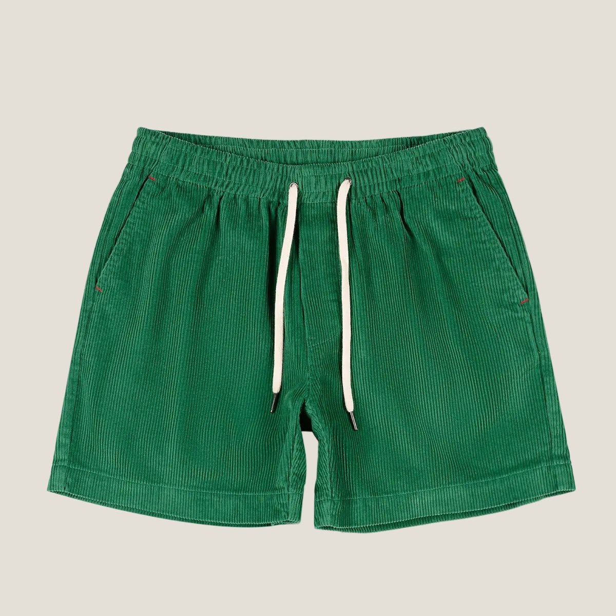 Lniane spodenki męskie – luźny krój, elastyczny pas - Arkadya Outlet - Men Shorts