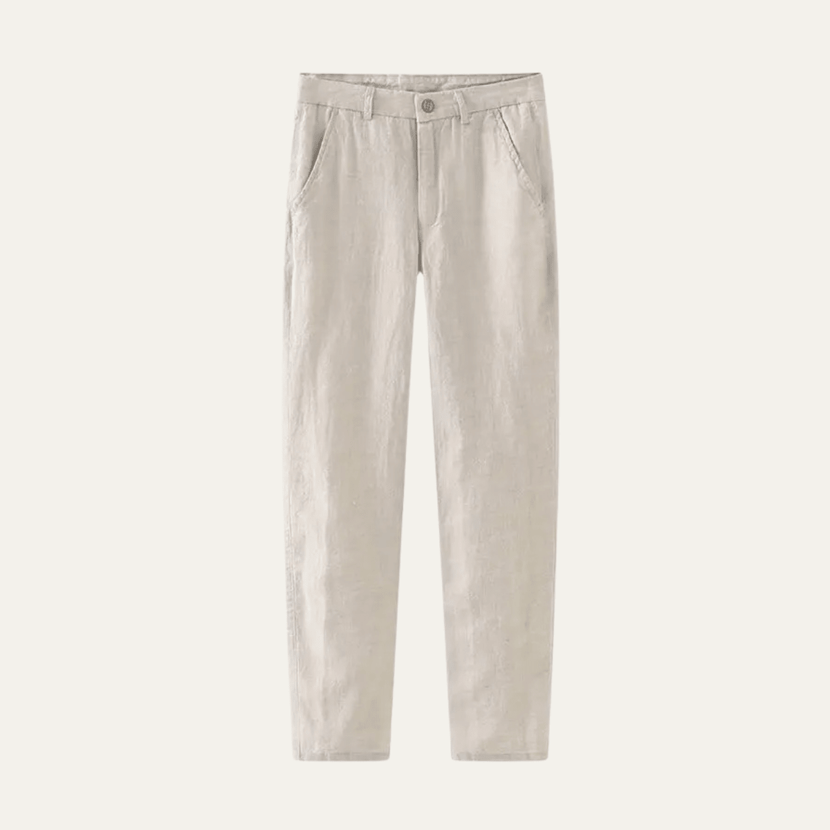 Lniane spodnie męskie – luźny krój, prosta nogawka - Arkadya Outlet - Men Pants