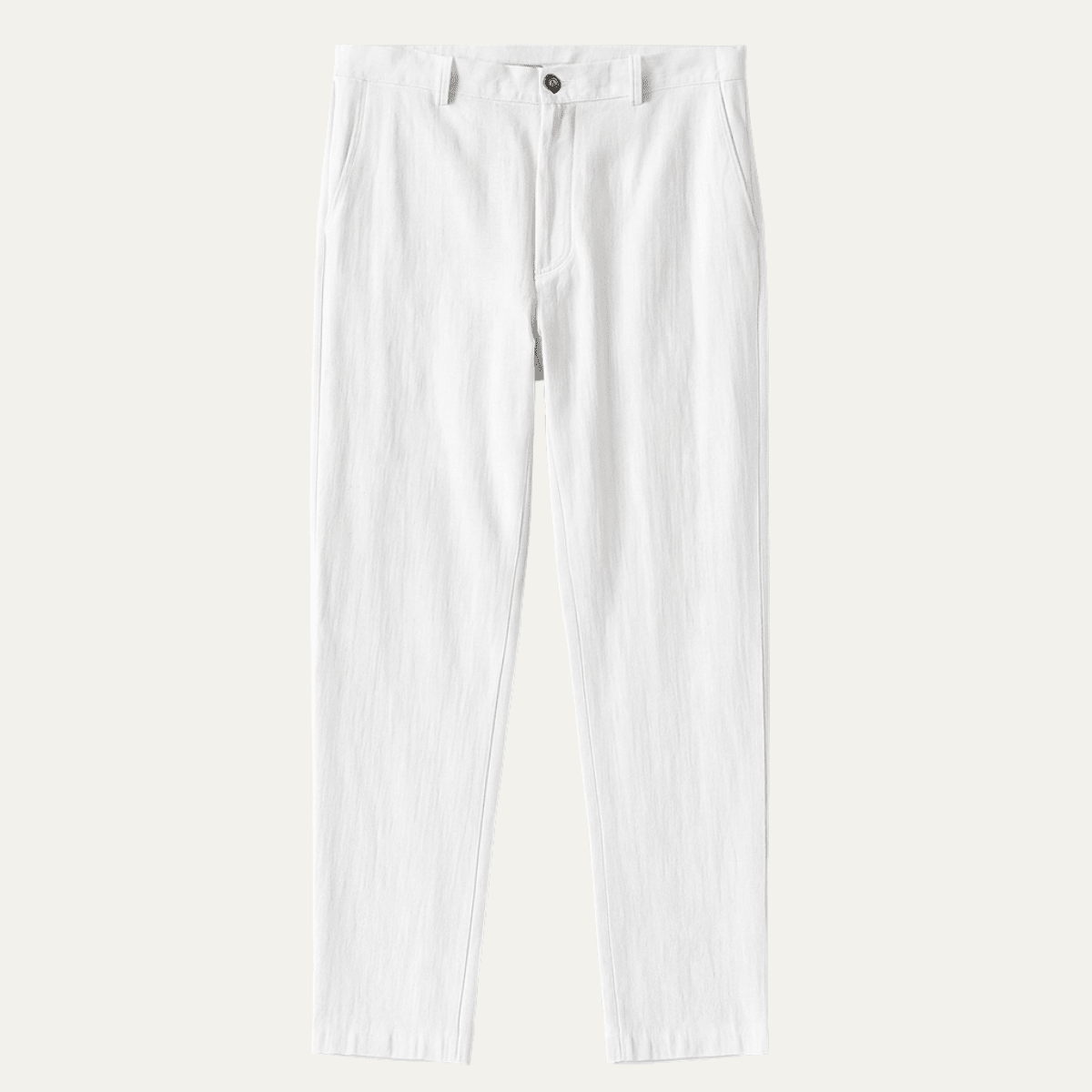 Lniane spodnie męskie – luźny krój, prosta nogawka - Arkadya Outlet - Men Pants