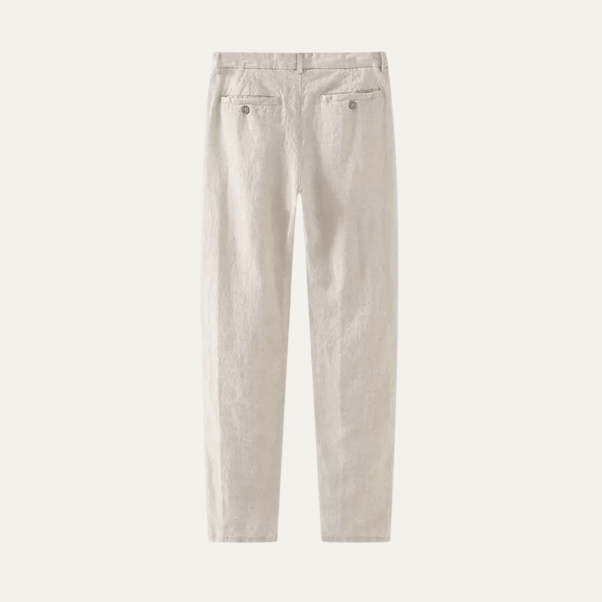 Lniane spodnie męskie – luźny krój, prosta nogawka - Arkadya Outlet - Men Pants