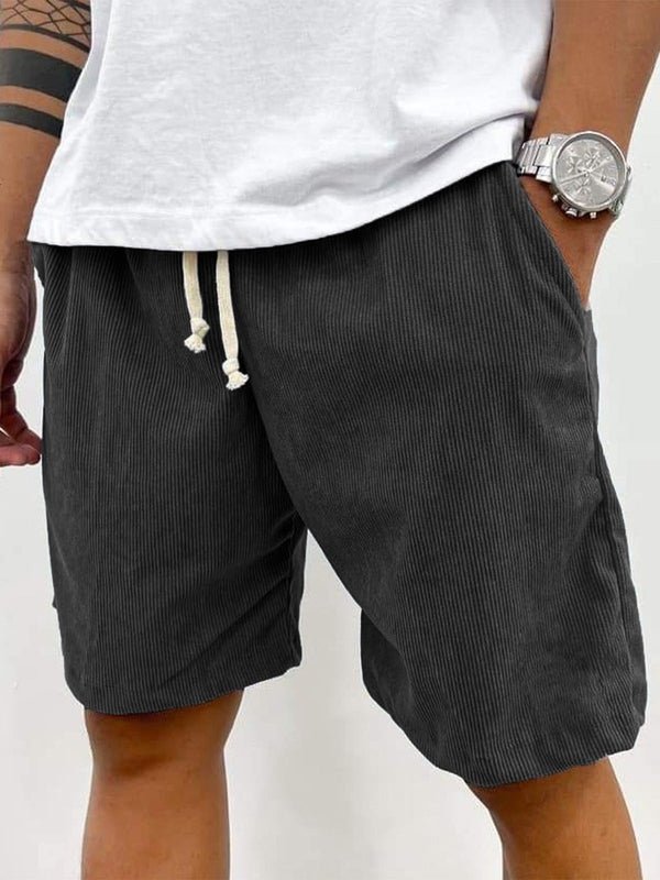 Lniane szorty męskie – luźny krój, krótka długość - Arkadya Outlet - Men Shorts