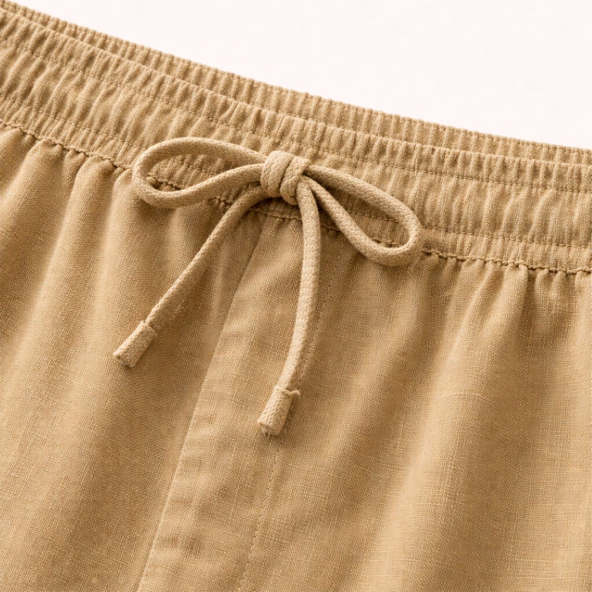 Lniany komplet męski – koszula i spodnie, luźny krój - Arkadya Outlet - Men Set