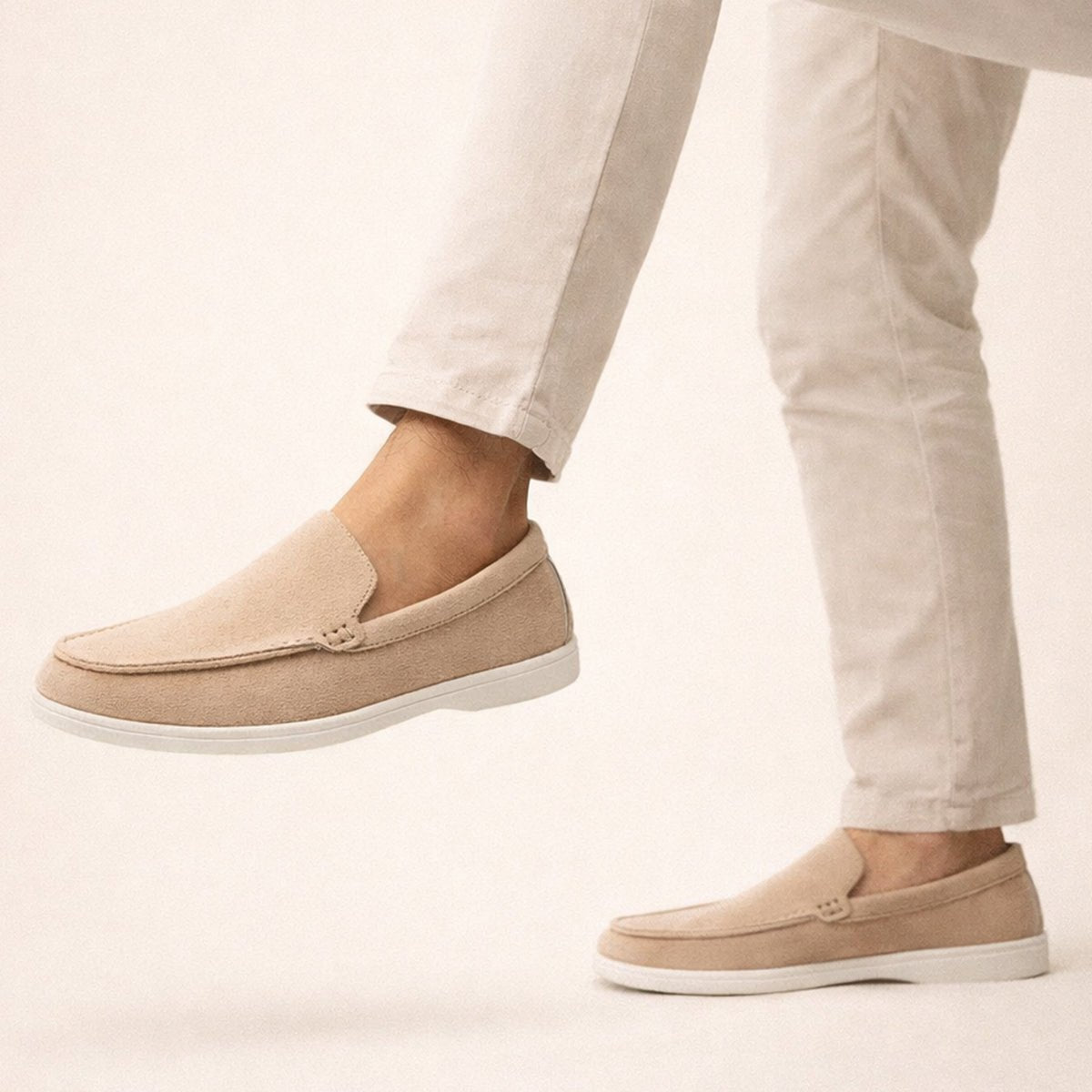 Loafersy męskie wsuwane – dopasowany krój, minimalistyczne - Arkadya Outlet - Men Shoes