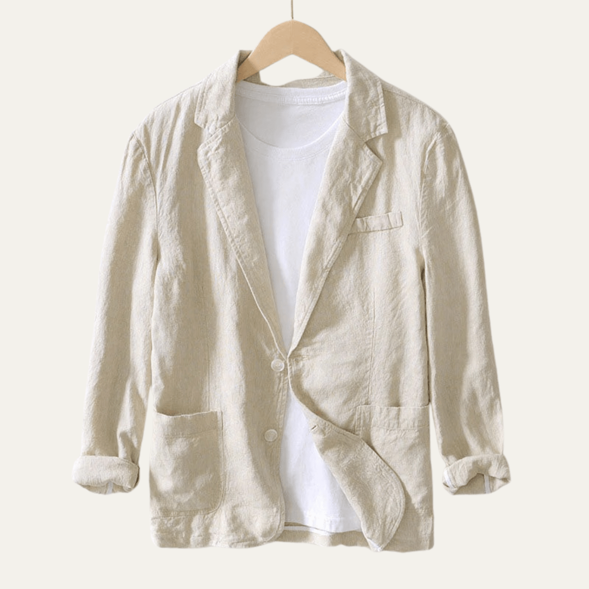 Marynarka męska luźny krój – guziki, klasyczne klapy - Arkadya Outlet - Men Blazer