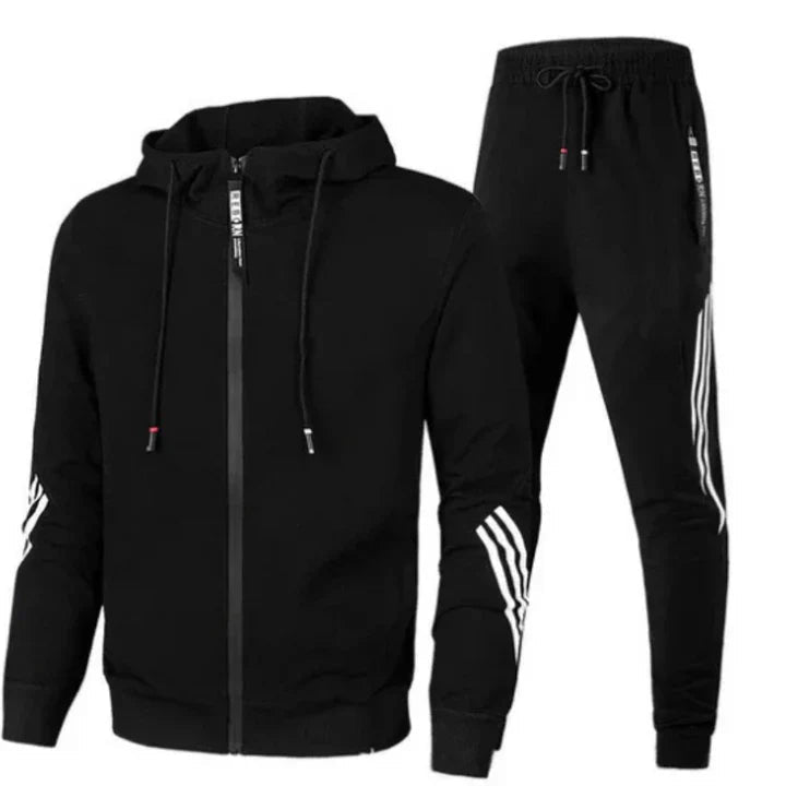 Męski zestaw dresowy dwuczęściowy komplet sportowy z bluzą - Arkadya Outlet - Men Set