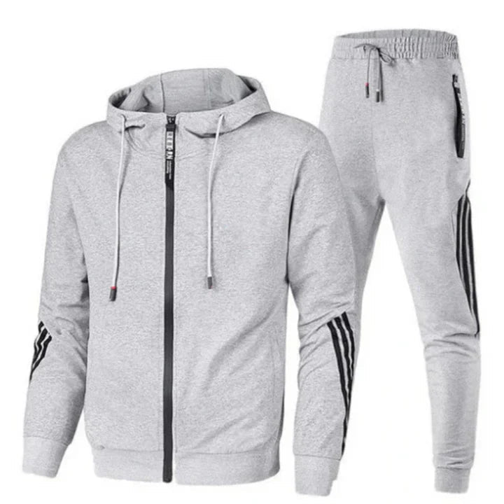 Męski zestaw dresowy dwuczęściowy komplet sportowy z bluzą - Arkadya Outlet - Men Set