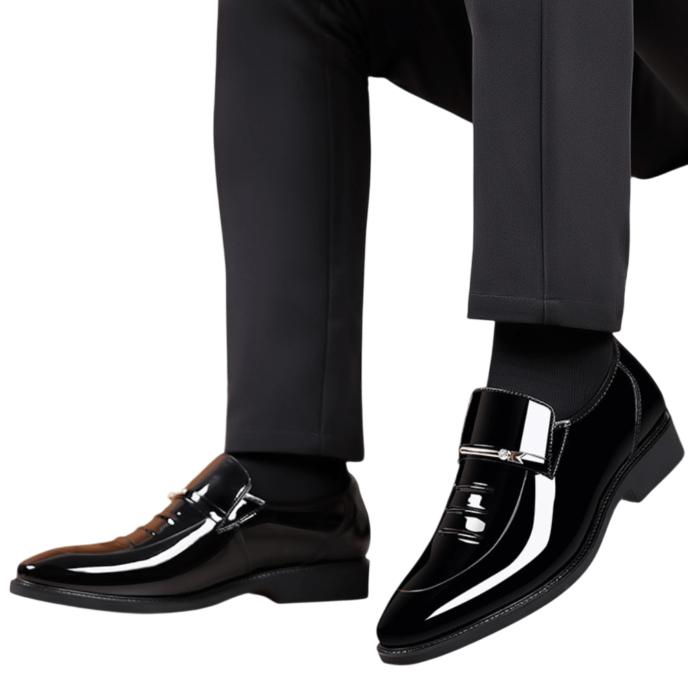 Mokasyny Wizytowe Męskie Wsuwany Szpiczasty Nosek - Arkadya Outlet - Men Shoes