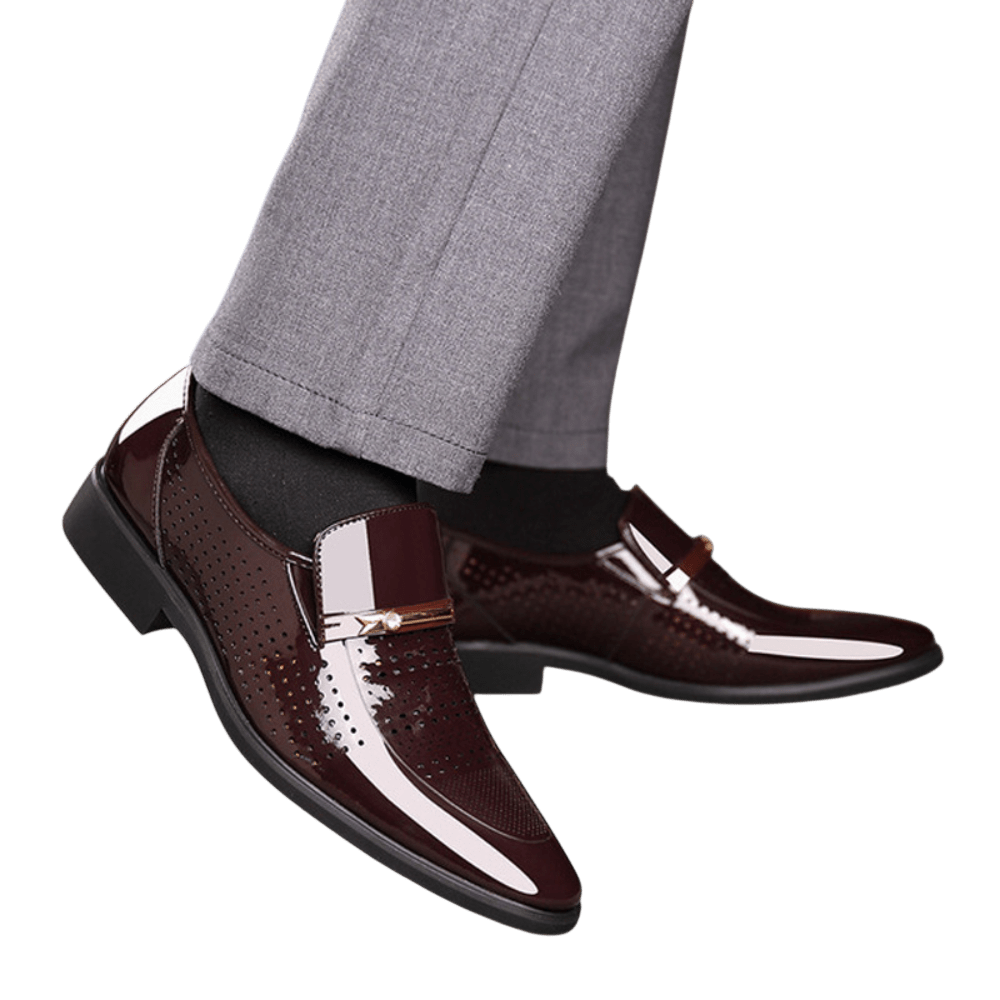 Mokasyny Wizytowe Męskie Wsuwany Szpiczasty Nosek - Arkadya Outlet - Men Shoes