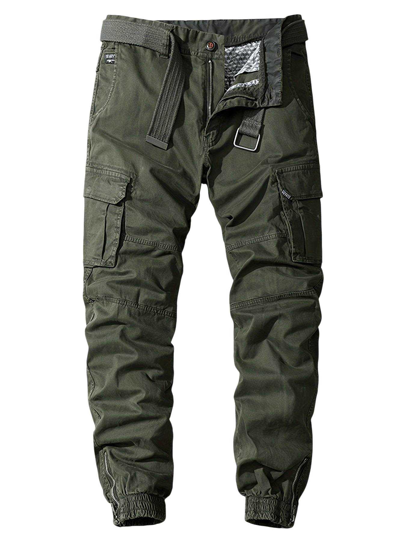 Spodnie joggery męskie elastyczne mankiety z kieszeniami cargo - Arkadya Outlet - Men Pants