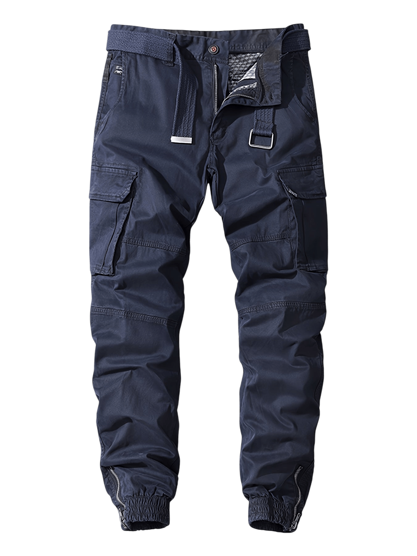 Spodnie joggery męskie elastyczne mankiety z kieszeniami cargo - Arkadya Outlet - Men Pants