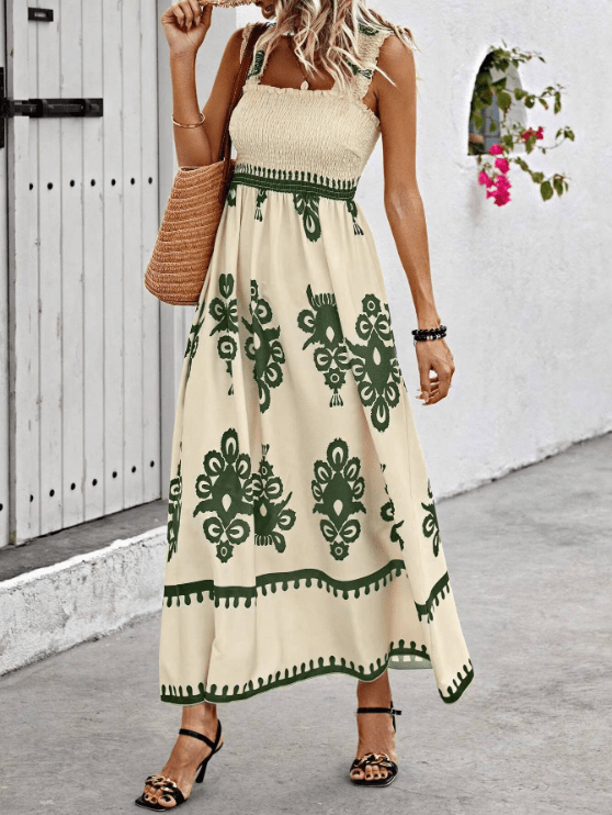 Sukienka maxi boho letnia - Arkadya Outlet - Women Maxi Dress