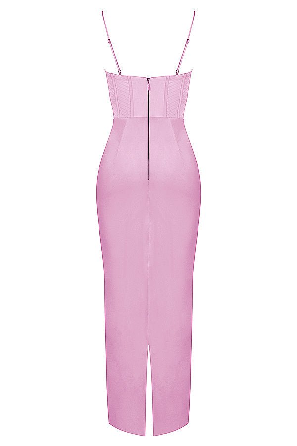 Sukienka maxi gorsetowa bez rękawów - Arkadya Outlet - Women Maxi Dress