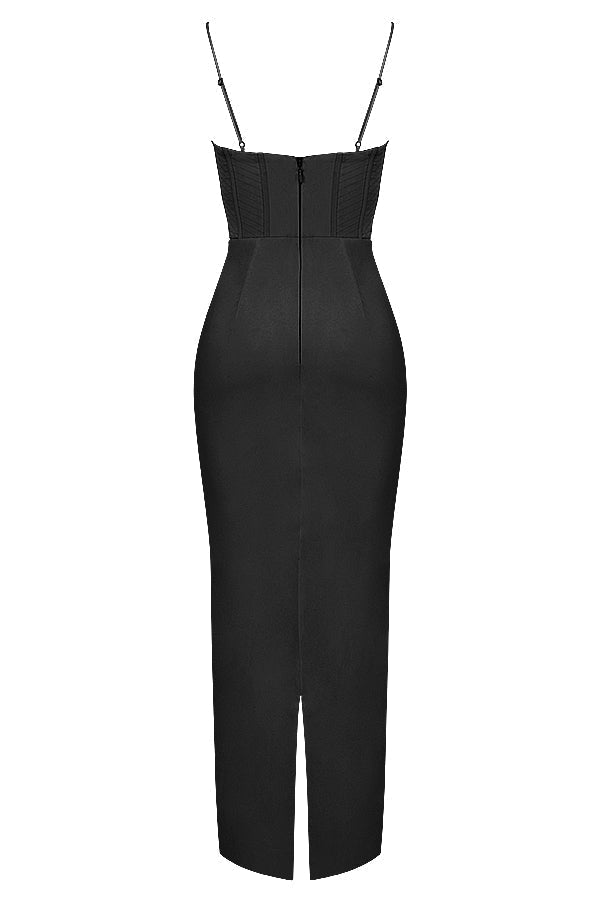 Sukienka maxi gorsetowa bez rękawów - Arkadya Outlet - Women Maxi Dress