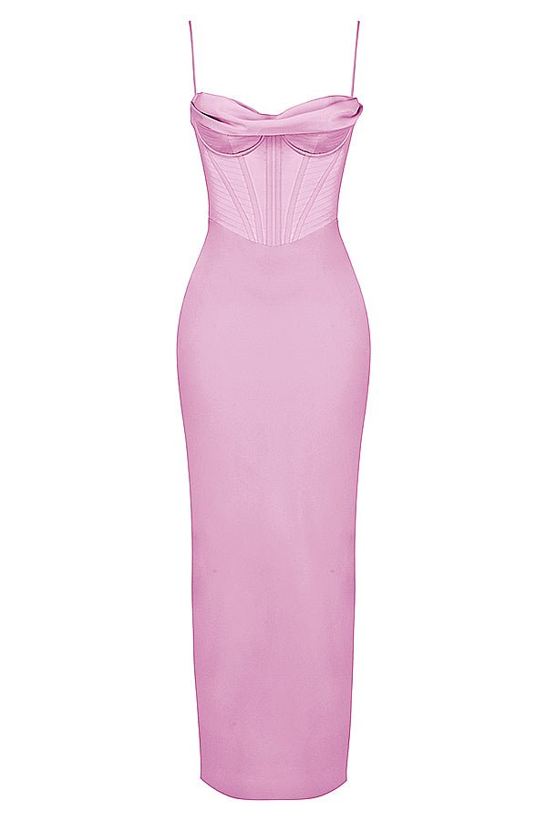 Sukienka maxi gorsetowa bez rękawów - Arkadya Outlet - Women Maxi Dress