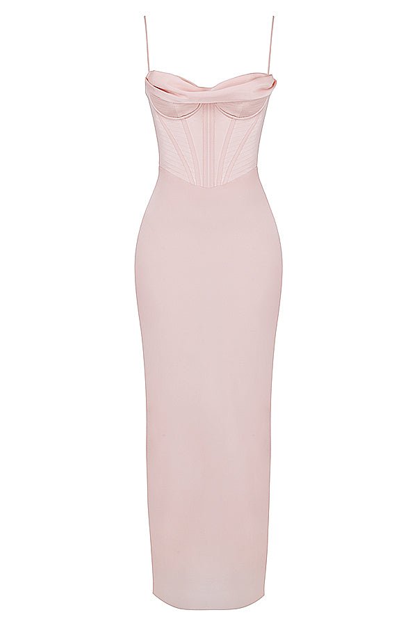 Sukienka maxi gorsetowa bez rękawów - Arkadya Outlet - Women Maxi Dress