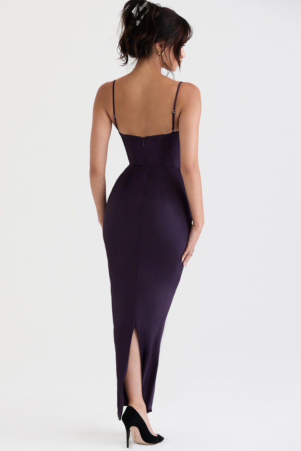 Sukienka maxi gorsetowa bez rękawów - Arkadya Outlet - Women Maxi Dress