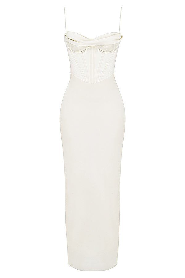 Sukienka maxi gorsetowa bez rękawów - Arkadya Outlet - Women Maxi Dress