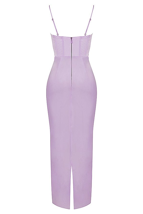 Sukienka maxi gorsetowa bez rękawów - Arkadya Outlet - Women Maxi Dress