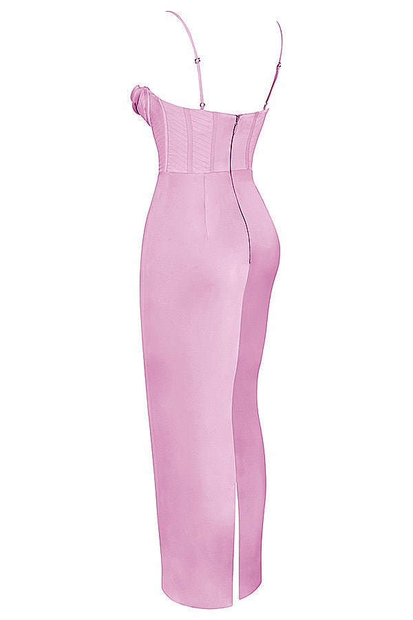 Sukienka maxi gorsetowa bez rękawów - Arkadya Outlet - Women Maxi Dress