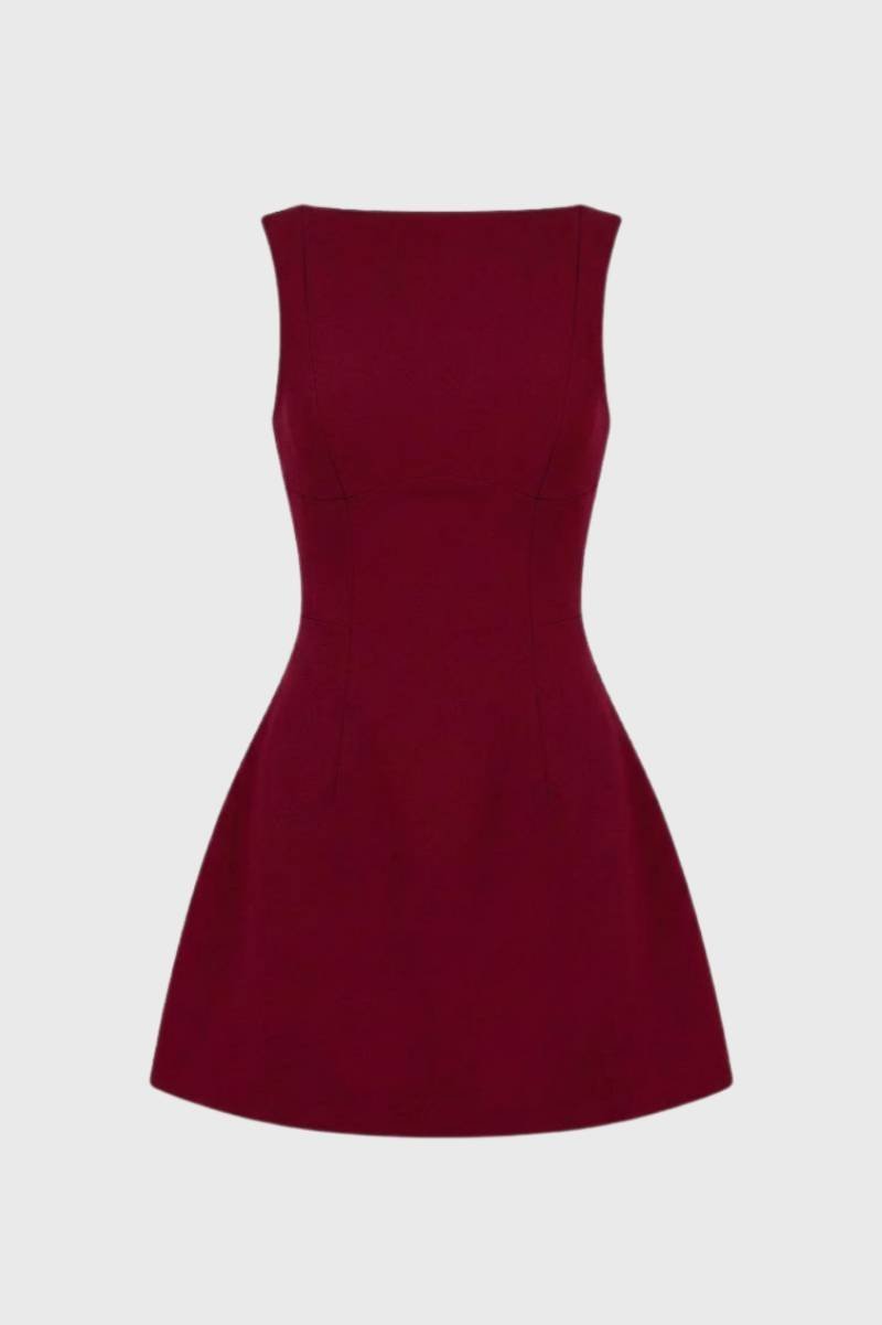 Sukienka mini bez ramiączek dopasowana - Arkadya Outlet - Women Mini Dress