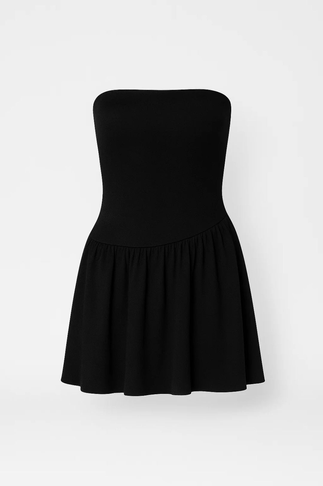 Sukienka mini bez ramiączek rozkloszowana - Arkadya Outlet - Women Mini Dress