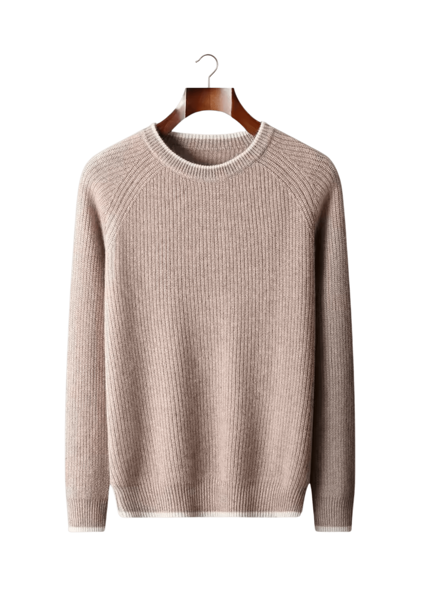 Sweter męski dekolt okrągły prążkowana dzianina standardowy krój - Arkadya Outlet - Men Sweater