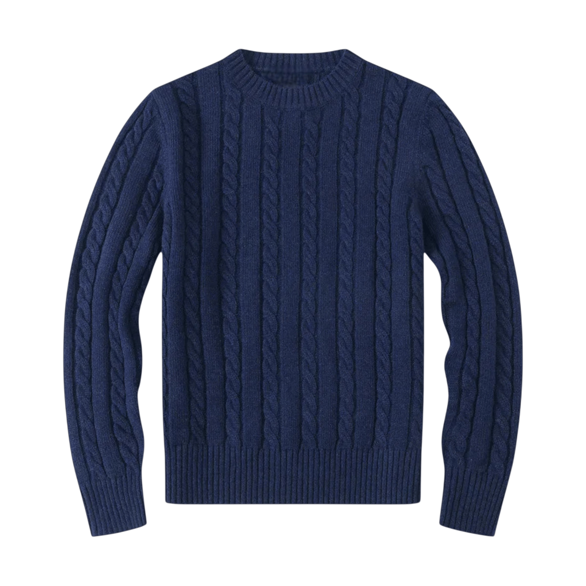 Sweter męski dzianinowy dekolt okrągły długi rękaw regularny krój - Arkadya Outlet - Men Sweater